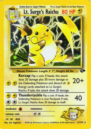 011/132 - Lt. Surge's Raichu