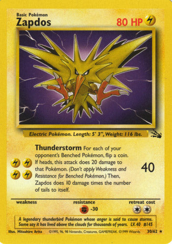 30/62 - Zapdos